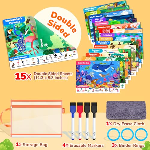 JoyCat Seek & Find Game Book - Animal Preschool Learning Activity - style: 4. Seek & Find Animals