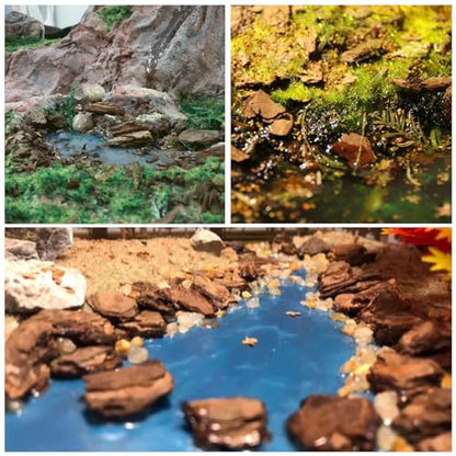 3 Pack Diorama Supplies Kit Model Scenery Tree Bark, Mountain Rock Material Model for Train Landscape Railway - color: Brown