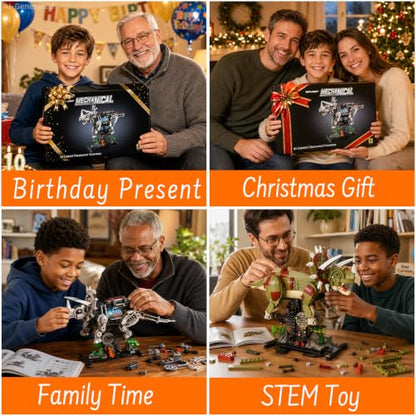 Mechanical Triceratops Dinosaur Building Set with Lights for Boys - color: Triceratops