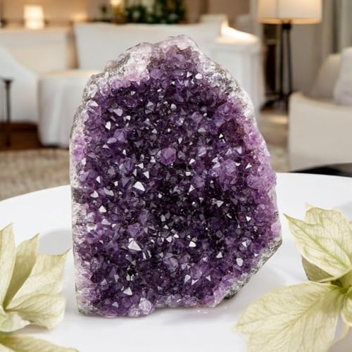 5 to 6.5 Lb Amethyst Crystal Geode From Uruguay – 6.5" to 9" Height, Natural Large Amethyst Cluster Rock – Crystals and Healing Stones - style: 5 lb to 6.5 lb