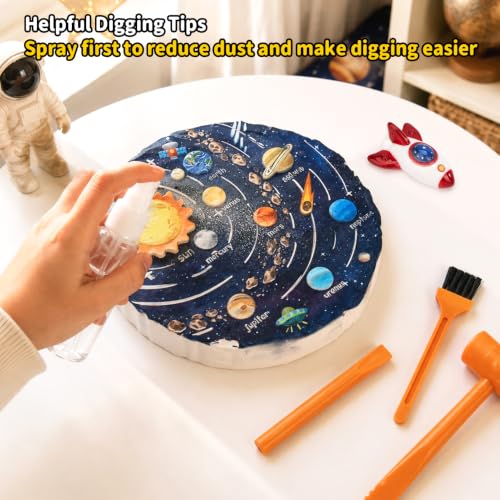 CubicFun Solar System Gem Dig Kit for Kids 8-12, STEM Space Science Kit