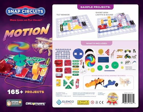 SNAP CIRCUITS Motion STEM Electronics Kit for Kids Ages 8+ - style: Motion