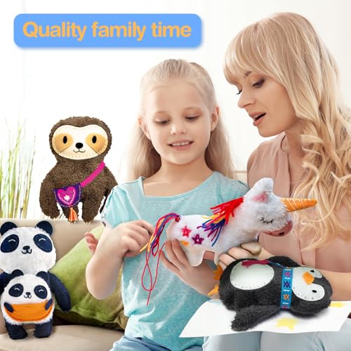 Avenir My First Sewing Kit for Kids 6-8, Penguin Stuffed Animal Craft Set - color: Penguin