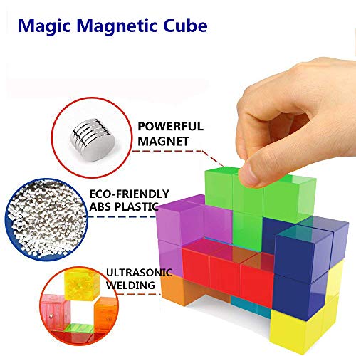 Magnetic Soma Cube Block - Educational Puzzle Toys for Kids Stress Relief - color: Opaque
