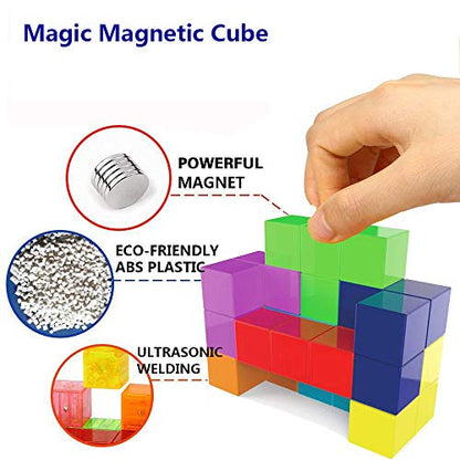 Magnetic Soma Cube Block - Educational Puzzle Toys for Kids Stress Relief - color: Opaque