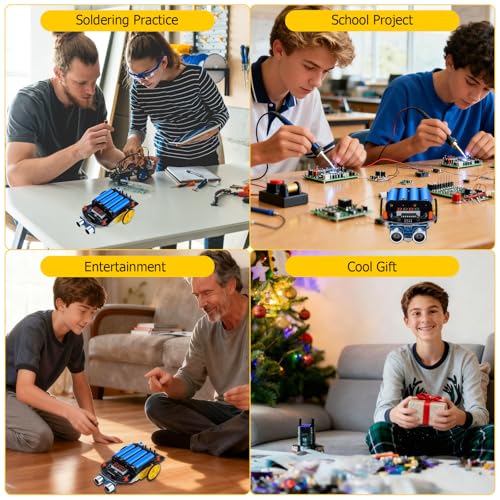 MiOYOOW Ultrasonic Ranging Obstacle Avoidance DIY Car Kit for Students