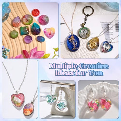 LET'S RESIN Cabochon Gems Resin Molds, 36-Cavity Jewelry Making Kit