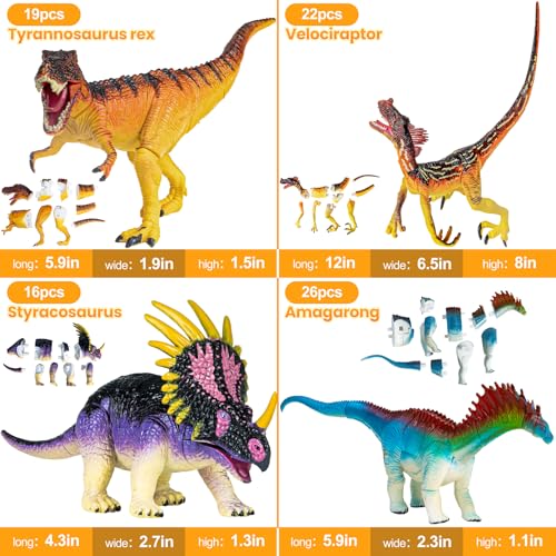 7Pcs Lifelike 3D Puzzles for Kids,Dinosaur Building Toys for 5 6 7 8+ Year Old Boys Girls,Slot-Assembly Building Blocks,Dinosaur Realistic Figures Set,Educational Toys Ideal for Class,Party - style: 3D Dinosaur Puzzle