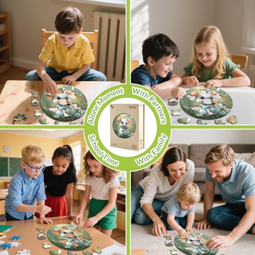 Animal Wooden Puzzles for Kids Ages 6-8 - Woodland Mouse - color: Woodland Mouse