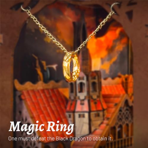 Book Nook Kit with LED Lights DIY Miniature Dollhouse - color: Spirit Valley of the Magic Ring