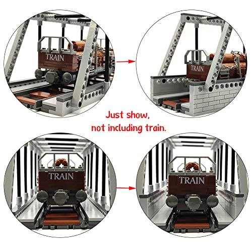 Classic Train Building Bridge City Passenger Express Train Tracks Toys Accessories Railroad Construction Building Block Compatible with Major Brand (Train Bridge) - style: Train Bridge