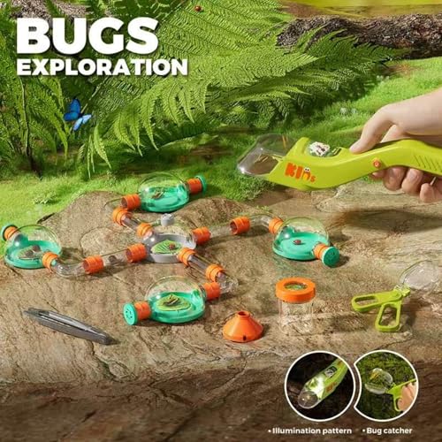 Bug Catcher for Kids – Bug Catching Kit with Modular Bugs Maze, Bug Terrarium for Kids, STEM Outdoor Science Toy & Bug Farm for Kids Ages 4–8