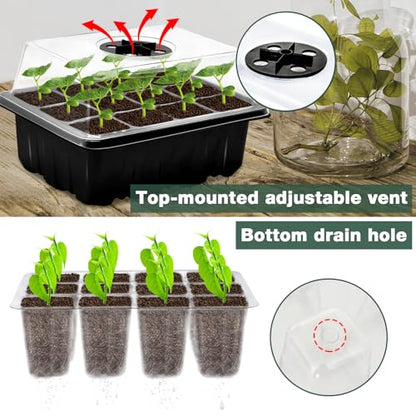ZeeDix 10 Set Seed Starter Tray Kits with 150 Pack Coco Coir Pellets - color: 10 Set