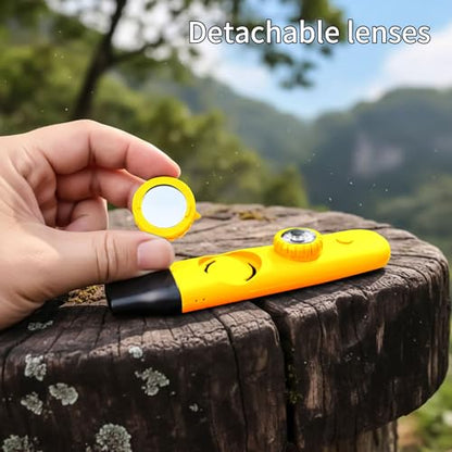 Multifunctional Survival Emergency Whistle for with Compass Hiking Survival, Thermometer & Neck Lanyard | Emergency Safety Gear for Hiking, Camping, Kayaking, Boating, Climbing - color: egg yellow2pcs