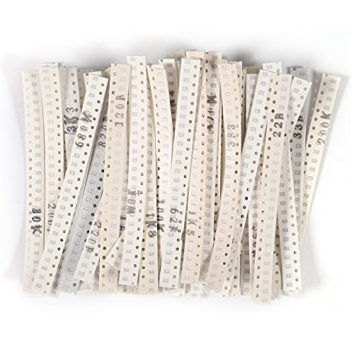 1500pcs 0805 SMD Resistor Kit 0805 Chip Resistor Assortment Kit 1% 1/8W 0.125W 60 Values 0 ohm-10M ohm Resistors - style: 0805-1500pcs