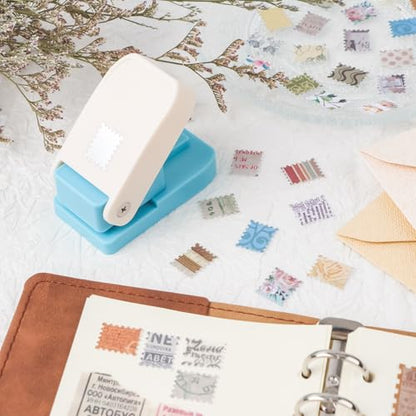 BAOFALI 3Pcs/Set Stamp Punch, 0.6 x 0.5 inch, 1 x 0.8 Inch, 1.5 x 1.2 inch Rectangular Stamps Punch, Lever Craft Hole Cutter Puncher, Paper Punches for Journaling Crafting DIY Scrapbooking Crafts - color: 1.5X1.25inch+1x0.8inch+0.6x0.5inch