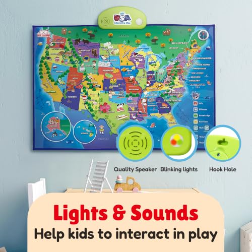 BEST LEARNING i-Poster My USA - Interactive Talking US Map for Kids - style: USA Map