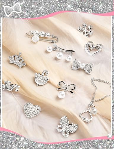 Junk Socks Charms Kit,Shoe Charms for Sneakers,Brooches and Pins for Women - color: Sliver