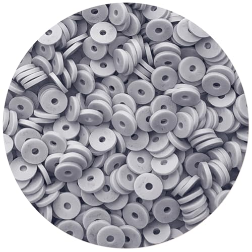 Silver Clay Beads for Bracelets Jewelry Making - color: Silver Clay Beads
