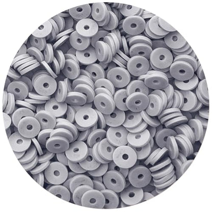 Silver Clay Beads for Bracelets Jewelry Making - color: Silver Clay Beads