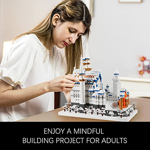 Vziimo Germany Swan Stone Castle Micro Building Blocks Set, Famous World Architecture Model Collection Building Toys for Teens Adults 14+ (2800 PCS) - style: Castle