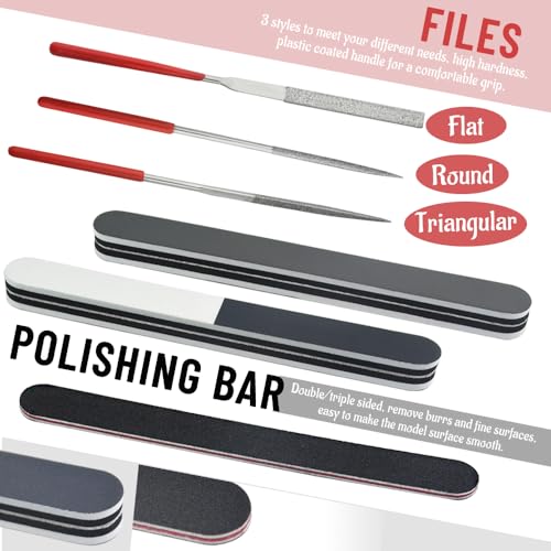Bigstone 20 PCS Model Tool Kit Hobby Building Tools Set Modeler Basic Tools for Gundam Plastic Models Assembling Building Repairing and Fixing