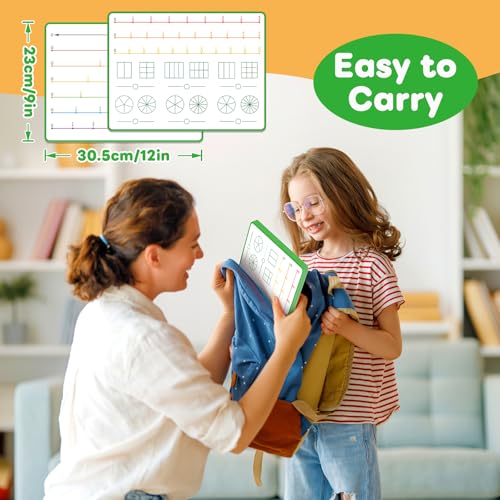 12 PCS Fraction Manipulatives Math Games for Kids Elementary