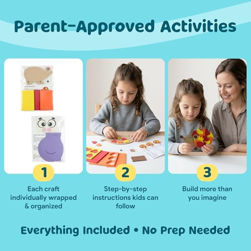Mumaloo Kids Craft Kit – 20 No-Mess Art Projects Ages 4–8