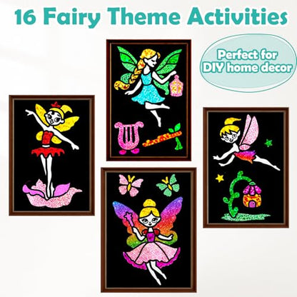 FUNNYB&G Foil Art Craft Kit for Kids, Sparkly Birthday Gift Toy for Girls - style: Fairy