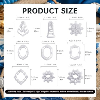 8 Pcs Summer Ocean Sailing Adventure Theme Polymer Clay Cutters，Adventure & Geometric Polymer Clay Cutters - Xmas Gift for Friends & Adventure Lovers, - color: Adventure Lovers