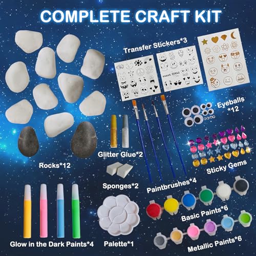 Dinosaur Eggs Excavation Dig Kit & Rock Painting Kit - Easter Eggs Bundle