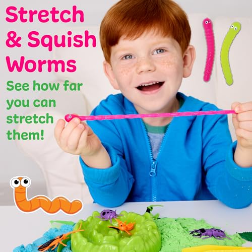 Creativity for Kids Sensory Adventure Neon Bugs Kit | Dig, Squish & Explore with Sensory Sand & Bug Toys | Scoop, Pinch & Play | Screen-Free Activity for Kids & Summer Activities (Ages 4+) - style: Bugs