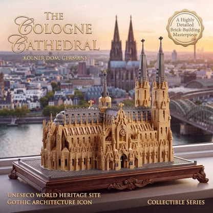 German Cologne Cathedral - Blocks Set,6028 PCS Gothic Landmark for Adult - color: Cologne Cathedral