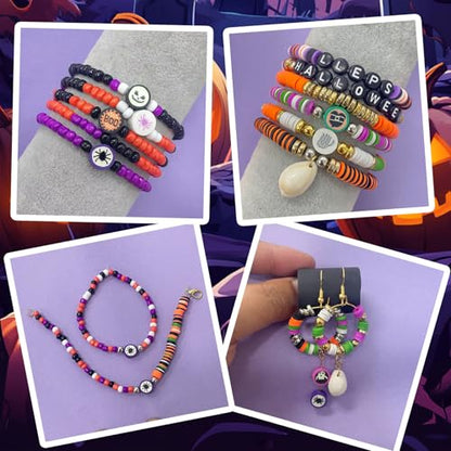 YMSDZHL 3300PCS Halloween Polymer Clay Bead Friendship Bracelet Making Kit - size: 3300+PCS