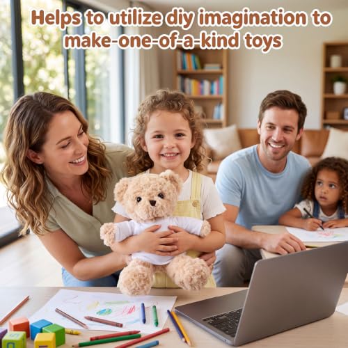 Blueweenly 40 Pcs Make Your Own Stuffed Animal Bear Kit,Light Brown - color: Light Brown