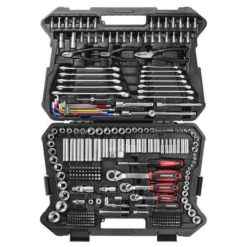 STARWORK TRUE MECHANIC™ 314-Piece Mechanics Tool Set and Socket Set, 1/4", 3/8", 1/2" Drive, Professional, Metric - size: 314 PC