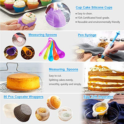 Cake Decorating Supplies, 493 PCS Cake Decorating Kit Cake Pans