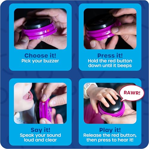 Learning Resources Recordable Answer Buzzers, Set of 4