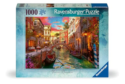 Ravensburger - Venice Romance - 1000 Piece Jigsaw Puzzle - Stunning, Vivid Colors - Picturesque Venice Scene - Bold, Romantic, and Bright - Puzzles for Adults