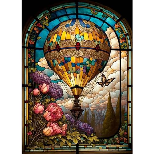 Hot Air Balloon Diamond Painting Kits for Adults, Diamond Art Kits 12x16in - color: Style 1