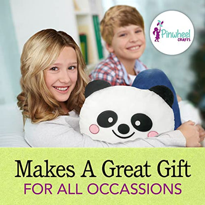 Pinwheel Crafts Beginner Sewing Kit for Kids 8-12 with DIY Panda Pillow - color: Panda Pillow-White