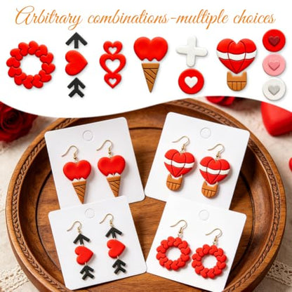 ORIGACH 24 Pcs Unique Valentine’s Day Love Heart Polymer Clay Cutters Set