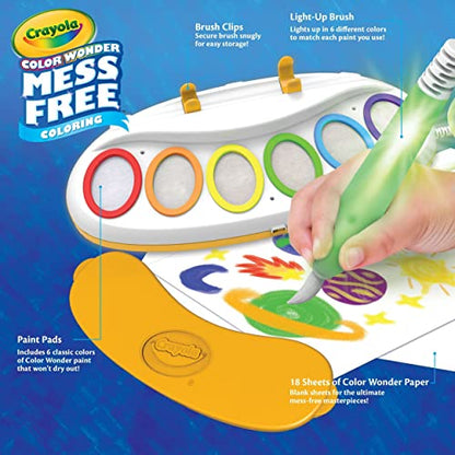 Crayola Color Wonder Magic Light Brush, Mess Free Painting for Kids, Age 3+ - size: 25 Piece Set, style: Magic Light Brush