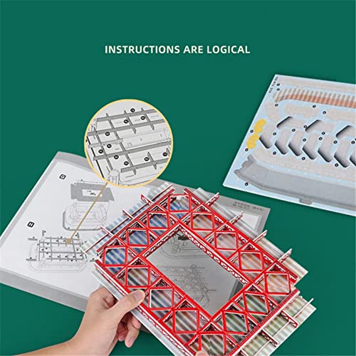 Classic Football Stadium Puzzle,3D Puzzle Soccer Club Venues,3D Paper Model Building Puzzle Kit, Soccer Souvenir Gift,Handmade Puzzle Ornaments，Cardboard Model (Camp NOU Stadium) - color: Camp Nou Stadium