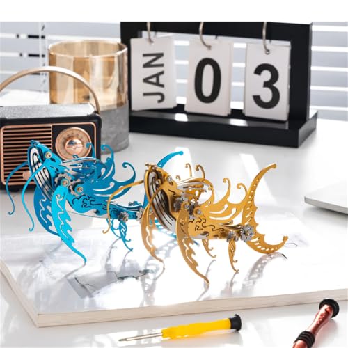 Whale 3D Metal Puzzle, Blue, 92 Pieces - color: Whale Blue