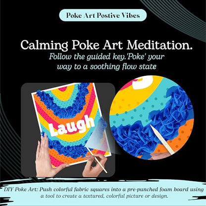 Unwynd Poke Art Positive Vibes Flower Bouquet Kit for Adults, Women & Teens - style: Positive Vibes