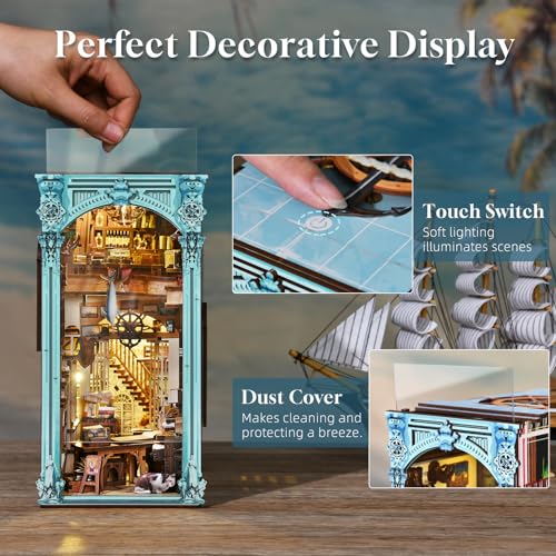 MiniCity Hemingway House DIY Book Nook Kit, Miniature House Puzzle with LED - color: Hemingway House