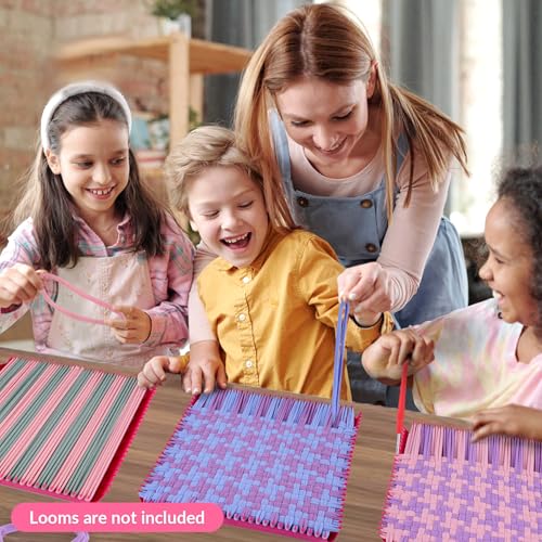 PREBOX 10’’ Potholder Weaving Loom Kit Refill Loops, DIY Crafts Supplies for Kids & Beginners, 224 Colorful Loops to Make 4 Large Pot Holders - color: Loops Refill - Plus