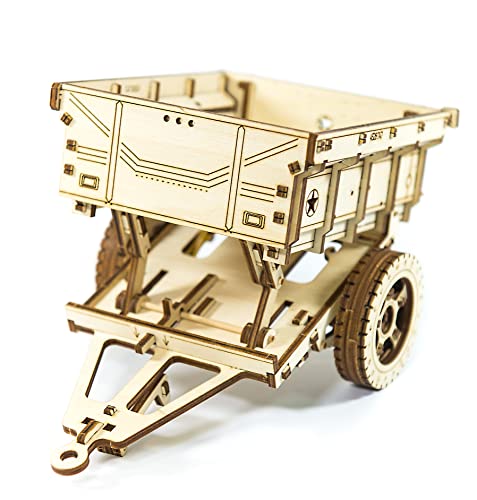 WOODEN.CITY Wooden 3D Puzzle Trailer, 119 Pieces, Engineered Wood, DIY Model Kit for Adults - color: 4x4 Offroad