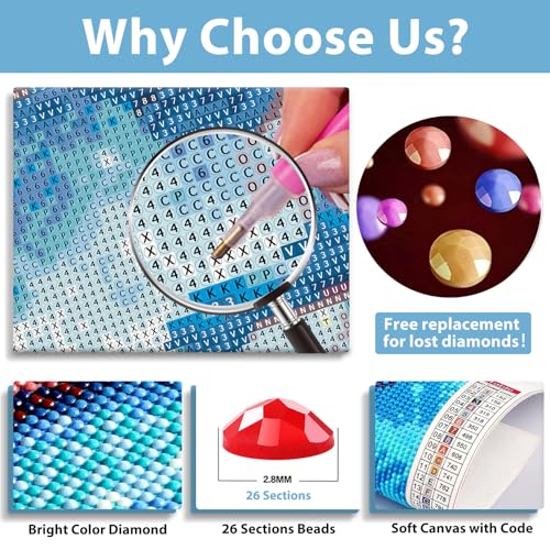 Fantasy Diamond Art Kits for Adults, Diamond Painting Kits 14x14 Inch - color: Style 12